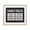 Stupell Industries Family Rules Simple Black Framed Print Under Glass, design by SD Graphics Studio